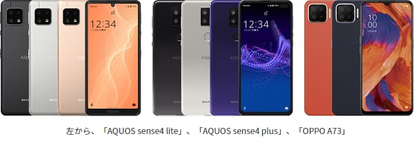 楽天モバイル、「AQUOS sense4 lite」など3製品をオンラインおよび「楽天モバイルショップ」にて順次発売