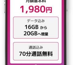 日本通信、ドコモの新料金への対抗プラン「合理的 20GBプラン（今は16GB）」