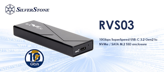 テックウインド、SilverStone NVM e/SATA 両対応外付け M.2 SSD ケース RVS03