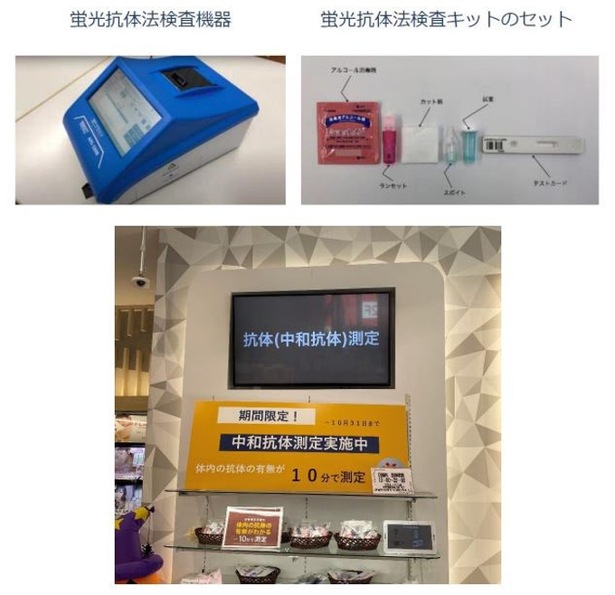 ココカラファイングループ、ココカラファイン東京新宿三丁目店で中和抗体が10分でわかる検査機器&キット