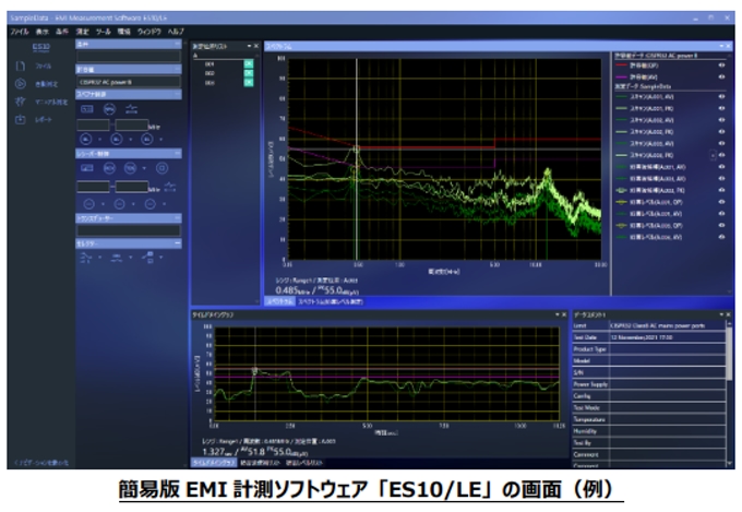 東陽テクニカ、簡易版EMI計測ソフトウェア「ES10/LE」