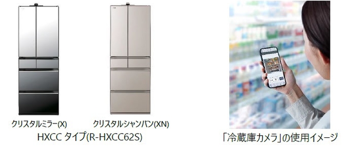 日立グローバルライフソリューションズ、「冷蔵庫カメラ」搭載の大容量冷蔵庫「まんなか冷凍 HXCCタイプ」を発売
