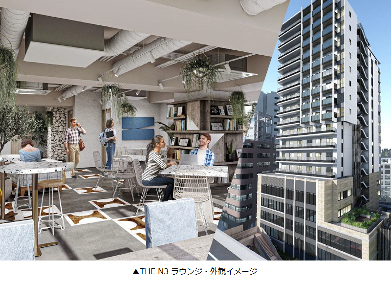 リアルゲイト、渋谷の複合型賃貸レジデンス内にクリエイティブワークプレイス「THE N3」をオープン