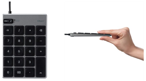 ナカバヤシ、Type-Cコネクタ接続の「Mac用 USB 有線薄型テンキーボード」を発売