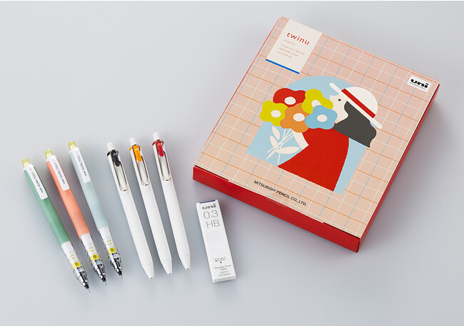 三菱鉛筆、『twinu(トゥインユー)』より勉強に必要な筆記具を一通りそろえられる『全部乗せ BOX』を発売
