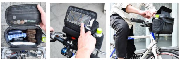サンコー、「スマホが見やすい自転車用 2way フロントバッグ」を発売