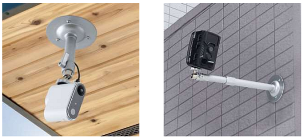 サンワサプライ、「サンワダイレクト」で防犯カメラを天井や壁面に設置するカメラ用壁面スタンド2種類を発売