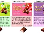 ロッテ、洋酒チョコレート「マスカットリキュール/チェリーリキュール/ナッツ&レーズン」を発売