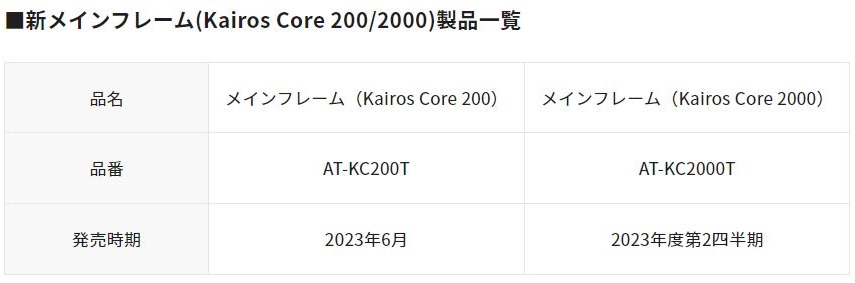 パナソニック コネクト、Kairos Core（メインフレーム）第二世代2機種を開発
