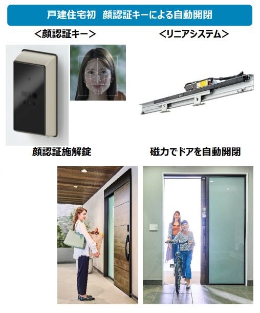 YKK AP、戸建住宅用自動ドア「M30 顔認証自動ドア」を発売