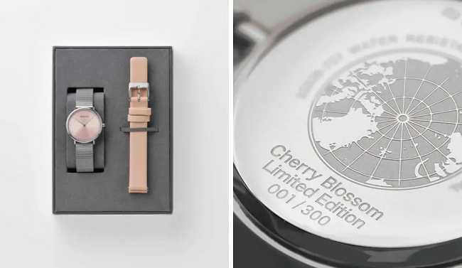 リズム、アイ・ネクストジーイーがデンマークウォッチブランドBERINGの桜をイメージした腕時計を発売