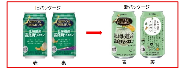 合同酒精、「NIPPON PREMIUM」シリーズの「北海道産富良野メロン」などパッケージをリニューアルし発売