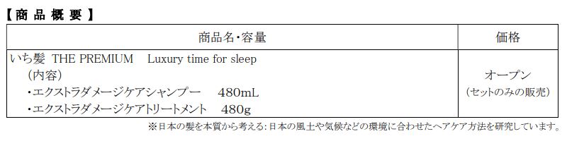 クラシエホームプロダクツ、「いち髪 THE PREMIUM Luxury time for sleep」を数量限定発売