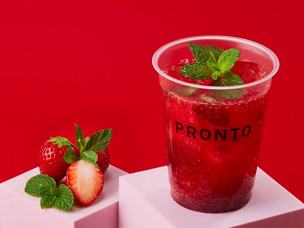 プロントコーポレーション、「PRONTO」のカフェタイムにて苺の新作ドリンクやケーキを発売
