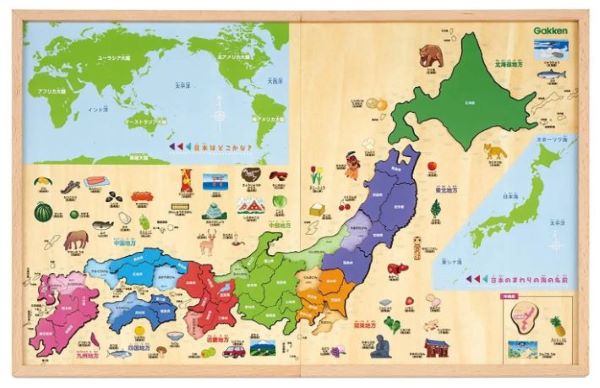 学研HD、学研ステイフルが「木製パズル 日本地図」をリニューアル発売