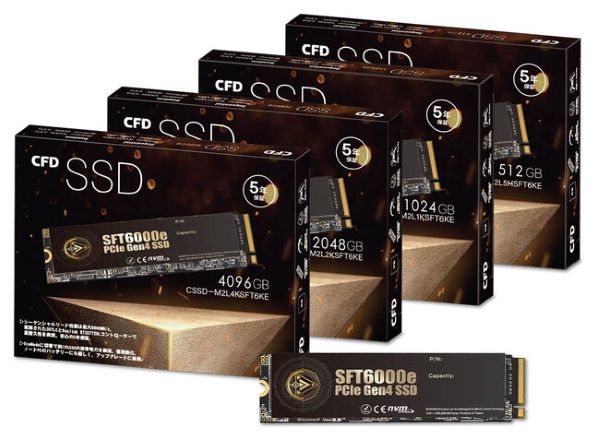 CFD販売、M.2 NVMeタイプ SSD「SFT6000e」シリーズを発売
