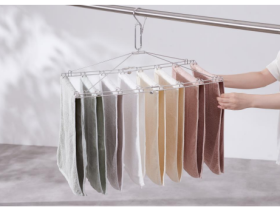 河淳、KEYUCAが省スペースで効率よくタオルを乾かすことができる「ステンレスタオルハンガー」を発売