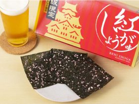 山本海苔店、海苔の片面に具材が付いた「具付き海苔 一藻百味」の大阪限定フレーバー「紅しょうが味」を発売