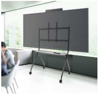 サンワサプライ、「サンワダイレクト」で86インチまで対応した丸フレームを採用し柔らかいデザインのテレビスタンドを発売
