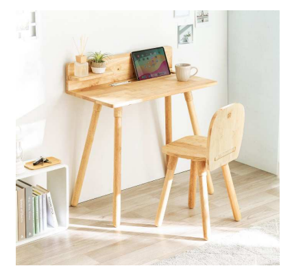 サンワサプライ、「サンワダイレクト」にてコンパクトで置きやすい天然木デスク＋椅子セットを発売
