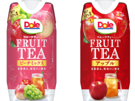雪印メグミルク、『Dole® FRUIT TEA ピーチミックス』『Dole® FRUIT TEA アップル』を発売