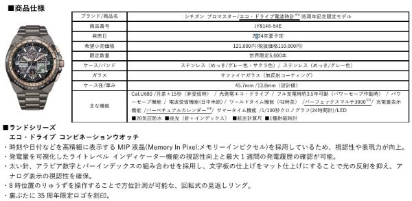 シチズン時計、「シチズン プロマスター」からブランド誕生35周年記念限定モデルを陸・海・空それぞれのカテゴリーから発売