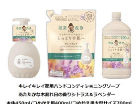 ライオン、「キレイキレイ薬用ハンドコンディショニングソープ あたたかな木漏れ日の香りシトラス&ラベンダー」を発売