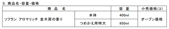 ライオン、衣料用柔軟仕上げ剤「ソフランアロマリッチ 金木犀の香り」を発売