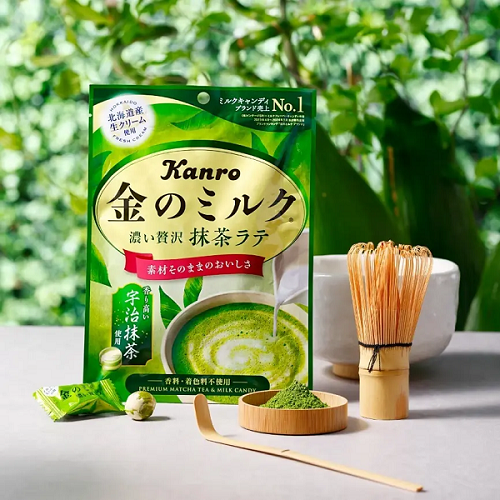 カンロ、「金のミルクキャンディ抹茶ラテ」をリニューアル発売