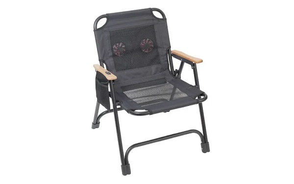 サンコー、背もたれから風が吹くアウトドアローチェア「ツインファンで蒸れずに快適『セナクール アウトドアチェア』」を発売