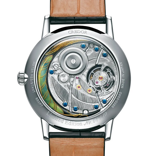 セイコーウオッチ、「クレドール」ゴールドフェザーより漆芸と彫金の技で彩ったトゥールビヨンモデルを数量限定発売