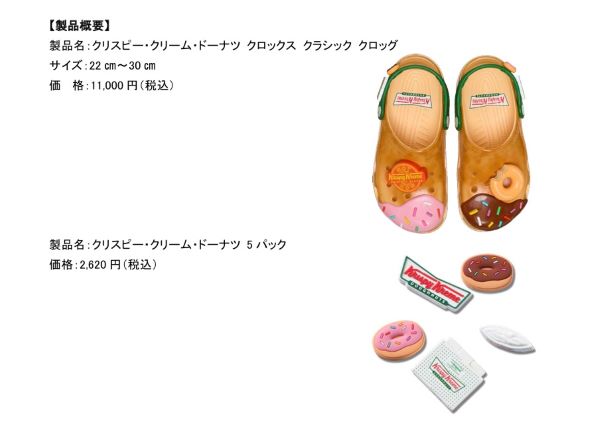 クロックス、「クリスピー・クリーム・ドーナツ」とのコラボレーションコレクションを発売開始
