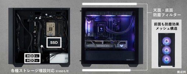 ヤマダデンキ、ツクモブランド「G-GEAR」から「G-GEAR Powered by ASUS」の新モデルを発売