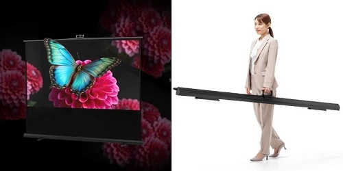 サンワサプライ、「サンワダイレクト」で工具不要で設置可能4K対応スクリーンを発売