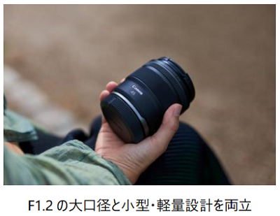 キヤノン、大口径標準単焦点レンズ「RF45mm F1.2 STM」を発売