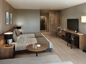 パナソニック ハウジングソリューションズ、宿泊施設用木質仕上材「ボアシス防音タイプ ホテル用」を発売