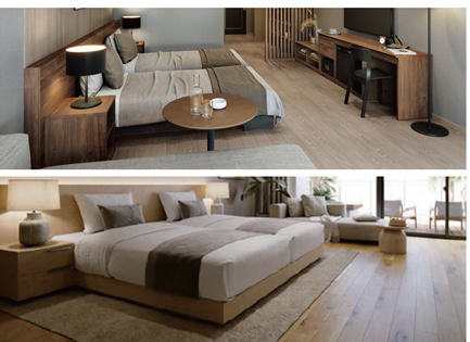 パナソニック ハウジングソリューションズ、宿泊施設用木質仕上材「ボアシス防音タイプ ホテル用」を発売