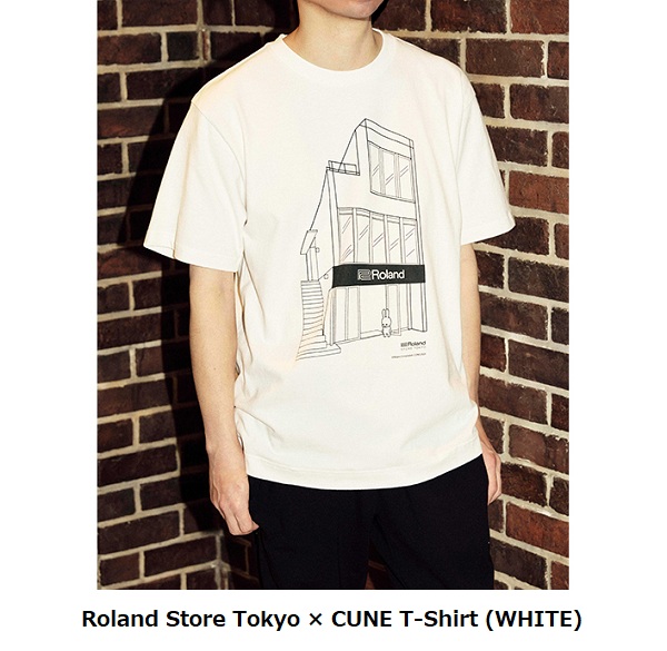 ローランド、「Roland Store Tokyo」とアパレルブランド「CUNE」のコラボTシャツ2モデルを発売