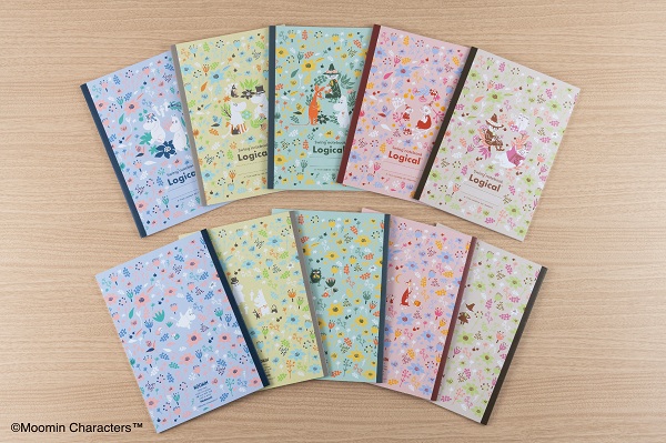 ナカバヤシ、ムーミンデザインのノート「スイング・ロジカルノート セミB5 ムーミン ブルームシリーズ 5冊パック」を発売