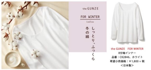 グンゼ、「the GUNZE」から綿100%の起毛素材を使用したレディースインナーを通販限定発売