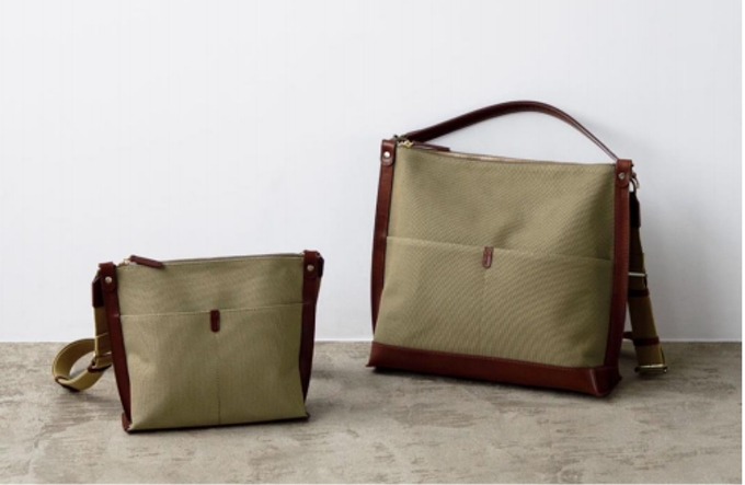 土屋鞄製造所、革とキャンバス生地の異素材を組み合わせた夏限定バッグ「レザーキャンバス」