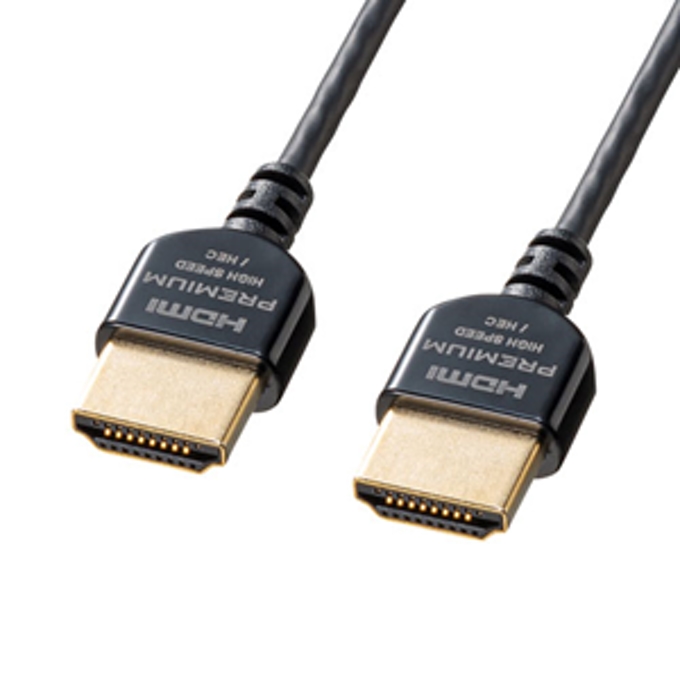 サンワサプライ、映像と音声とネットワークの信号を1本のケーブルで伝送可能な4K対応HDMIケーブル
