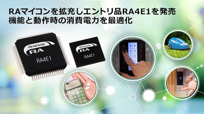 ルネサス、産業・IoTアプリケーションに向けRAファミリを拡充しRA4シリーズのエントリ品「RA4E1グループ」を発売