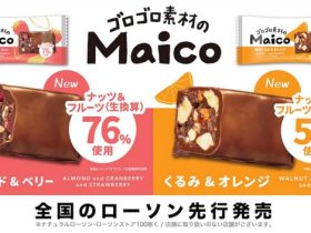 有楽製菓、「Maico アーモンド&ベリー」「Maico くるみ&オレンジ」をローソンで先行発売