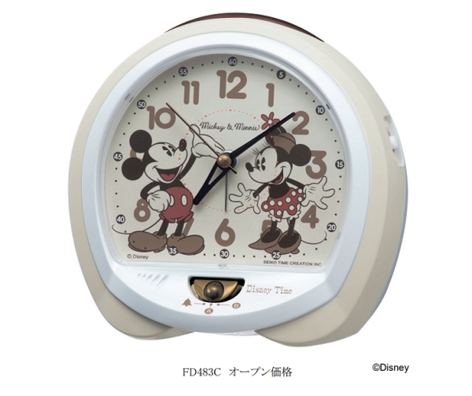 セイコーHD、セイコータイムクリエーションがミッキーマウスとミニーマウスの音声入り目ざまし時計 1機種を発売