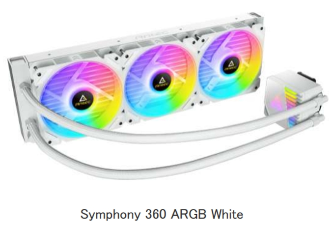 リンクス、ARGB LED搭載の水冷一体型ユニットCPUクーラー「Symphony 360 ARGB White」を発売