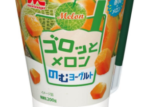 森永乳業、「ゴロッとメロンのむヨーグルト」を発売