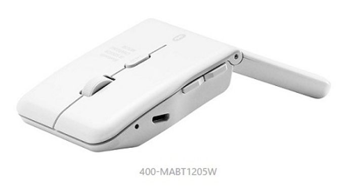 サンワサプライ、「サンワダイレクト」で5ボタン折りたたみ式の薄型USB充電式マウスを発売