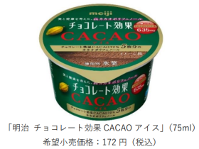 明治、「明治 チョコレート効果 CACAO アイス」を関東エリアで先行発売