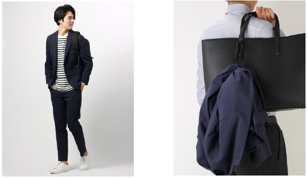 青山商事、「ザ・スーツカンパニー」でバッグにかけることで持ち運びが便利なセットアップスーツを発売